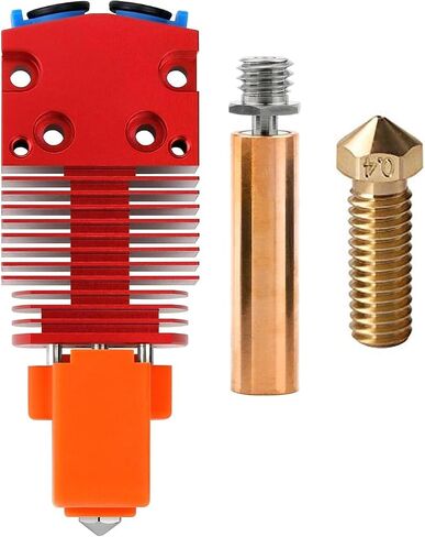 Upgrade Red Lizard 2 in 1 Hotend Multi Color High Flow Volcano Hot End Bimetal Heatbreak Plated Copper Nozzle Compatible with CR10 Ender 3 V2 pro Ender 5 Pro Plus CR10 S4 S5s 3D Printer in Saudi Arabia