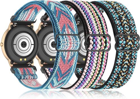 3 Pack 22mm Bands Compatible with AGPTEK LW11/Fossil Men's Gen 6/5E 44mm Watch,Stretchy Nylon Bands Adjustable Wristbands for Gen 5 LTE/Carlyle/Garrett/Women's Julianna/Gen 4 Explorist HR Smartwatch in Saudi Arabia