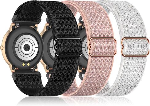 3 Pack 22mm Bands Compatible with AGPTEK LW11/Fossil Men's Gen 6/5E 44mm Watch,Stretchy Nylon Bands Adjustable Wristbands for Gen 5 LTE/Carlyle/Garrett/Women's Julianna/Gen 4 Explorist HR Smartwatch in Saudi Arabia
