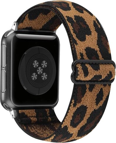 Adjustable Stretchy Solo Loop Nylon Strap Compatible with Apple Watch Elastic Band 38mm 40mm 41mm 42mm 44mm 45mm iWatch Series SE/7/6/5/4/3/2/1 in Saudi Arabia