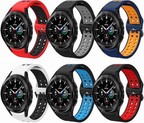 6-pack Compatible with Galaxy watch 4 band 40mm 44mm,Galaxy watch 4 Classic band 42mm 46mm,silicone sport replacement bands for galaxy watch 4 men women in Saudi Arabia