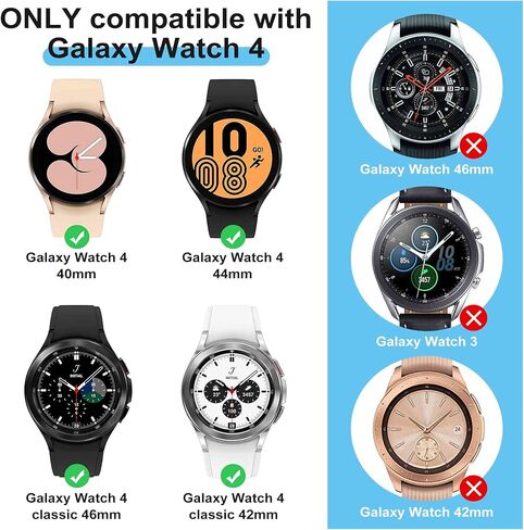 6-pack Compatible with Galaxy watch 4 band 40mm 44mm,Galaxy watch 4 Classic band 42mm 46mm,silicone sport replacement bands for galaxy watch 4 men women in Saudi Arabia