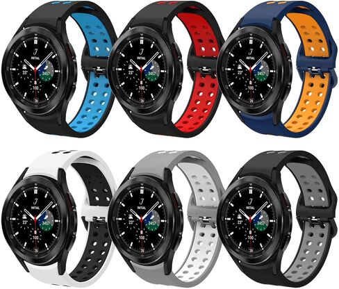 6-pack Compatible with Galaxy watch 4 band 40mm 44mm,Galaxy watch 4 Classic band 42mm 46mm,silicone sport replacement bands for galaxy watch 4 men women in Saudi Arabia