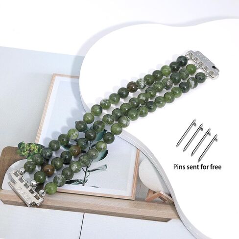 LuReen Bracelet Band Compatible with Galaxy Watch 6/Watch 5/Galaxy Watch 4 Band 40mm 44mm, Galaxy Watch 5 Pro Band 45mm/Watch 6 4 Classic Band 42mm 46mm/Active 2, 20mm Beaded Strap Wristband for Women in Saudi Arabia