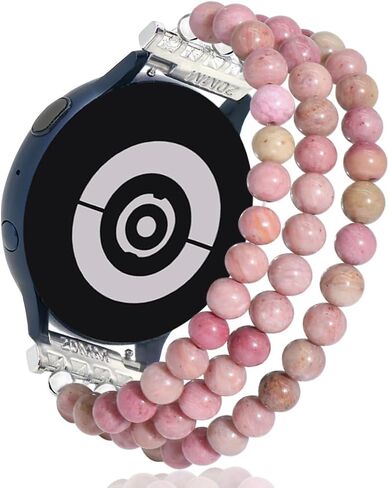 LuReen Bracelet Band Compatible with Galaxy Watch 6/Watch 5/Galaxy Watch 4 Band 40mm 44mm, Galaxy Watch 5 Pro Band 45mm/Watch 6 4 Classic Band 42mm 46mm/Active 2, 20mm Beaded Strap Wristband for Women in Saudi Arabia