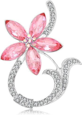 Fashion Gold Plated Flower Eyeglass Holder Brooches Pin in Saudi Arabia