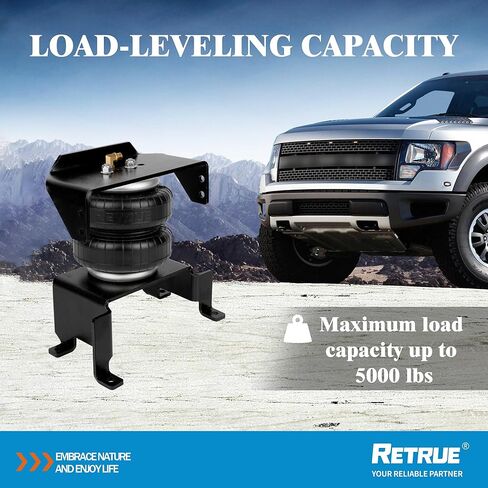 طقم تعليق حقيبة الزنبرك الهوائي لـ 2015-2023 Ford F150 [حتى 5000 رطل. من سعة تسوية الحمولة] مساعد الركوب/مساعد الهواء يحل محل Firestone W217602582، باللون الفضي in Kuwait