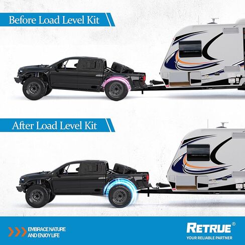 طقم تعليق حقيبة الزنبرك الهوائي لـ 2015-2023 Ford F150 [حتى 5000 رطل. من سعة تسوية الحمولة] مساعد الركوب/مساعد الهواء يحل محل Firestone W217602582، باللون الفضي in Kuwait