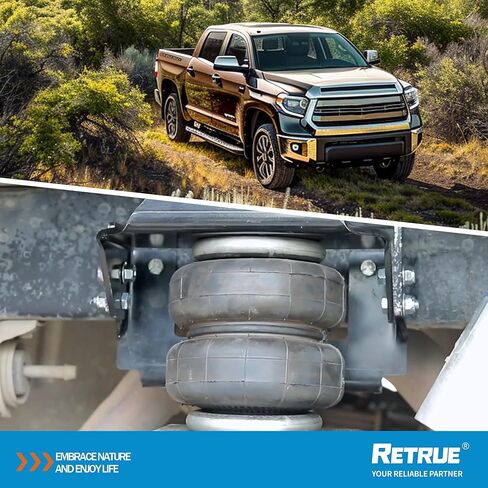 طقم تعليق حقيبة الزنبرك الهوائي لـ 2015-2023 Ford F150 [حتى 5000 رطل. من سعة تسوية الحمولة] مساعد الركوب/مساعد الهواء يحل محل Firestone W217602582، باللون الفضي in Kuwait