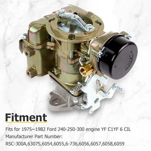 مكربن ​​AUXMART لنوع كارتر YF يناسب فورد 240 250 300 YF C1YF 6 اسطوانة CIL المحرك 1975-1982 D5TZ9510AG in Kuwait