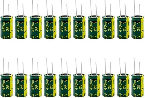 20PCS 470UF/25V Electrolytic Capacitor, High Frequency Aluminum Electrolytic Capacitors for Refrigerator, TV, LCD Monitor in Saudi Arabia