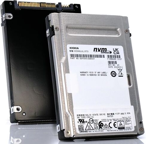 Kioxia KCD6XLUL15T3 CD6 15.36 تيرابايت NVMe PCIe 4x4 2.5 بوصة 15 ملم SIE 1DWPD SSD in Kuwait