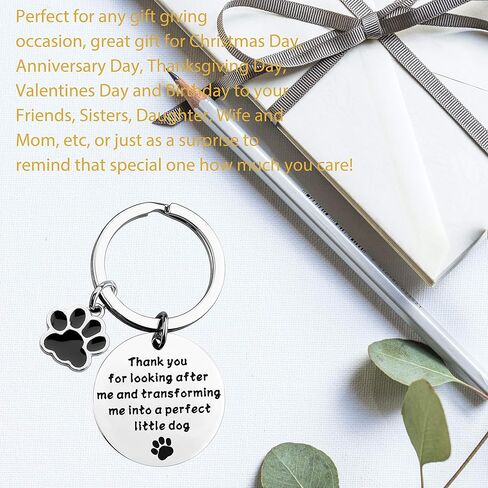 Dog Trainer Dog Sitter Dog Walker Appreciation Gift Thank You For Looking After Me Dog Lover Keychain in Saudi Arabia