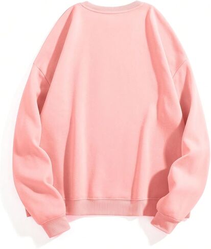 سويت شيرت SweatyRocks نسائي برقبة دائرية وطباعة حروف وأكمام طويلة وكتف منسدل in Kuwait