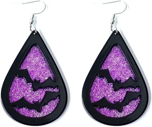 القوطية هالوين الدمعة الأقراط بريق الجمجمة اليقطين الخفافيش استرخى الأقراط هالوين حزب مجوهرات هدايا للنساء والفتيات in Kuwait