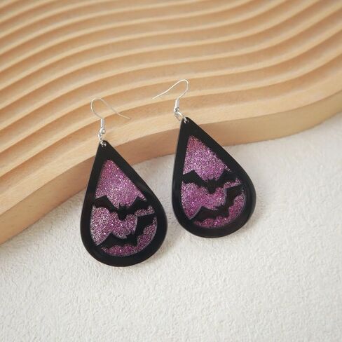 القوطية هالوين الدمعة الأقراط بريق الجمجمة اليقطين الخفافيش استرخى الأقراط هالوين حزب مجوهرات هدايا للنساء والفتيات in Kuwait