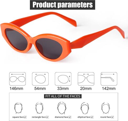 SORVINO Retro Oval Sunglasses for Women Men Narrow Skinny Sunnies Black Shades in Saudi Arabia