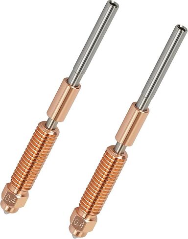 قطعتان من فوهة K1C مقاس 0.4 مم، فوهة Unicorn Quick-Swap Ender 3 V3 مع كسر الحرارة من سبائك التيتانيوم، وسبائك النحاس والفولاذ المقوى لطابعات Creality K1C/Ender 3 V3/Ender 3 V3 Plus ثلاثية الأبعاد in Kuwait