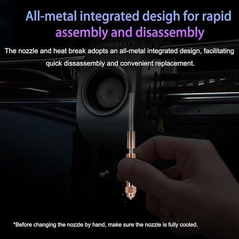 قطعتان من فوهة K1C مقاس 0.4 مم، فوهة Unicorn Quick-Swap Ender 3 V3 مع كسر الحرارة من سبائك التيتانيوم، وسبائك النحاس والفولاذ المقوى لطابعات Creality K1C/Ender 3 V3/Ender 3 V3 Plus ثلاثية الأبعاد in Kuwait