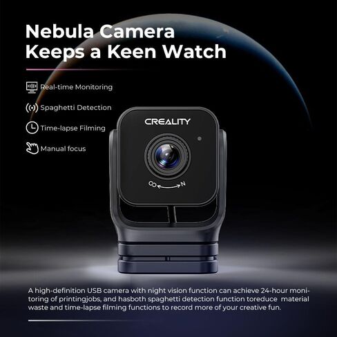 كاميرا SainSmart Creality Nebula لـ Ender-3 V3 KE/CR-10 SE/Halot-Mage Series/Creality Sonic Pad/Nebula Pad، مراقبة في الوقت الحقيقي، تصوير بفاصل زمني، اكتشاف السباغيتي in Saudi Arabia
