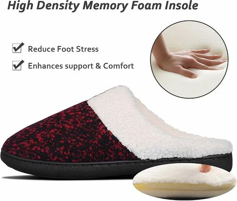 YALOX Women's Slippers Men's Warm Slippers Home Shoes Comfortable Memory Foam Anti-Slip House Cotton Shoes Indoor & Outdoor in Saudi Arabia