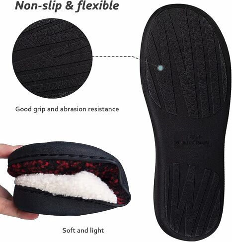 YALOX Women's Slippers Men's Warm Slippers Home Shoes Comfortable Memory Foam Anti-Slip House Cotton Shoes Indoor & Outdoor in Saudi Arabia