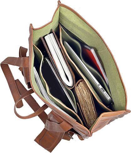 حقيبة ظهر جلدية كلاسيكية مصنوعة يدويًا من cuero للرجال للتخييم والسفر حقيبة ظهر مصنوعة من جلد الماعز الأصلي والحبوب الكاملة حقيبة ظهر للكمبيوتر المحمول للرجال والنساء حقيبة ظهر باللون البني in Kuwait