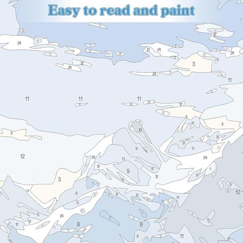 COMBYEO Landscape Paint by Numbers for Adults Beginner, Mountains Paint by Number on Canvas Without Frame, DIY Acrylic Paint by Numbers Kits for Gift Home Wall Decor 16X20inch in Saudi Arabia