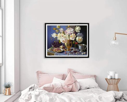 طلاء أكريليك VAIIEYO بالأرقام للبالغين المبتدئين، مجموعة طلاء زيتي DIY صور قماشية لرسم الطلاء مع فرش الطلاء للأطفال المبتدئين في الفنون الحرفية لديكور الحائط المنزلي (16 × 20 بوصة) in Saudi Arabia
