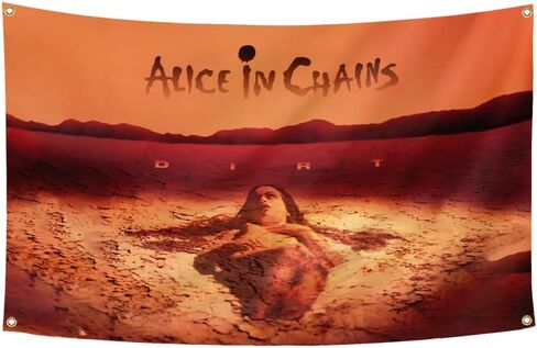 Alice Rock In Music Chains Band Dirt Tapestry Art Wall Hanging Rapper Music Album Cover Poster Flag for College Dorm Room Bedroom Men Cave Art Decotion 3x5 FT in Saudi Arabia