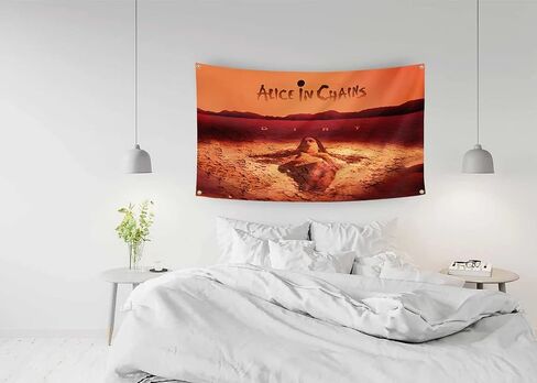Alice Rock In Music Chains Band Dirt Tapestry Art Wall Hanging Rapper Music Album Cover Poster Flag for College Dorm Room Bedroom Men Cave Art Decotion 3x5 FT in Saudi Arabia