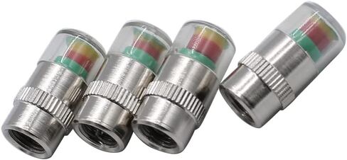4 PCS SHLPDFM Car Auto Tire Pressure Monitor Valve Caps Wheel Gage 3 Color Eye Alert Sensor Indicator in Saudi Arabia