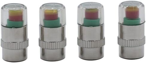 4 PCS SHLPDFM Car Auto Tire Pressure Monitor Valve Caps Wheel Gage 3 Color Eye Alert Sensor Indicator in Saudi Arabia