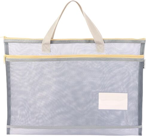 Large Mesh Art Portfolio Tote Zipper Bag, Light Weight 13x16 Carrying Storage Pouch For Poster, Sketching, and Drawing with Label in Saudi Arabia