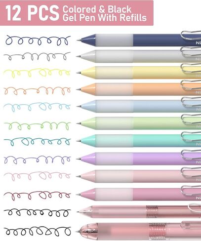 Nicpro 78 PCS Aesthetic School Supplies with Big Capacity Pen Case, 12 Pastel Highlighters, 12 Color & Black Ink Gel Pen,10 Mechanical Pencil, 6 Ballpoint Pen for Student Stationary College Essentials in Saudi Arabia