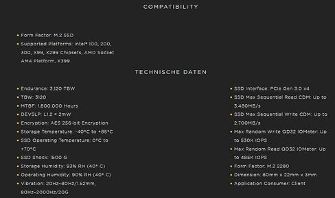 Corsair CSSD-F480GBMP510B Force Series MP510 480GB NVMe PCIe Gen3 x4 M.2 SSD (متجدد) in Kuwait