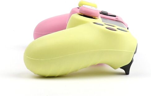 RALAN Pink Controller Skins for PS4, Silicone Controller Cover Skin Protector Compatible /PS4 Slim/PS4 Pro Controller with 2 Cute Thumb Grips Caps in Saudi Arabia