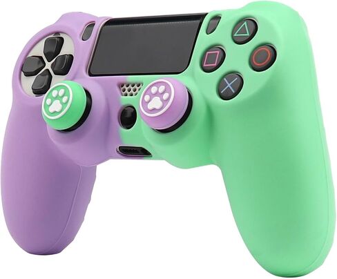 RALAN Pink Controller Skins for PS4, Silicone Controller Cover Skin Protector Compatible /PS4 Slim/PS4 Pro Controller with 2 Cute Thumb Grips Caps in Saudi Arabia