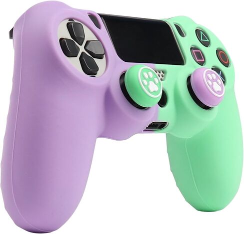 RALAN Pink Controller Skins for PS4, Silicone Controller Cover Skin Protector Compatible /PS4 Slim/PS4 Pro Controller with 2 Cute Thumb Grips Caps in Saudi Arabia