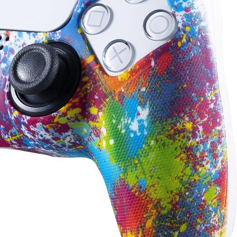 2 Pieces of Texture Printing ps5 accessories controller skin case cover Graffiti & PaintS with Pro Thumb Grips x 8 in Saudi Arabia