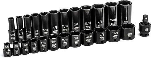 GEARWRENCH 25 Pc. 3/8" Drive 6 Pt. SAE Impact Socket Set, Standard & Deep - 84919N in Saudi Arabia