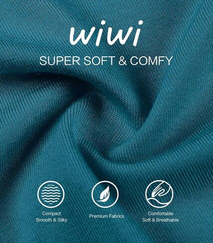 WiWi Nightgowns for Women Short Sleeve Sleepshirt Pajama Shirt Viscose from bamboo Soft Sleep Dress V-neck Nightshirt S-XXL in Saudi Arabia