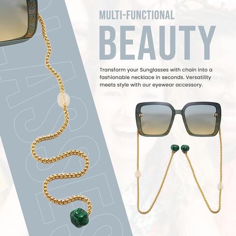 نظارات شمسية من سلسلة Loom&Pearl بدون ذراع للمهرجانات مع ثبات مانع للانزلاق على الأذنين in Saudi Arabia