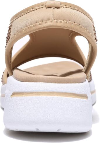 Bernal Women's Fashion Walking Sandals Comfortable Cushion Open-Toe Shoes Slip-On Platrorm Sandals with Diamonds in Kuwait