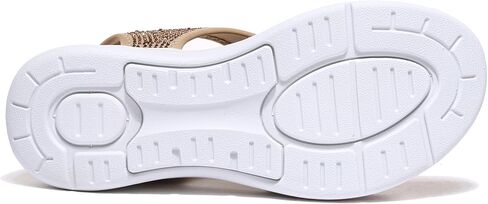 Bernal Women's Fashion Walking Sandals Comfortable Cushion Open-Toe Shoes Slip-On Platrorm Sandals with Diamonds in Kuwait