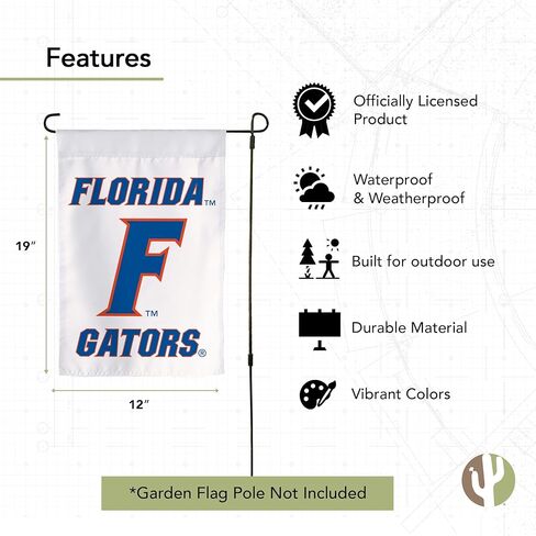 Desert Cactus University of Florida Garden Flag UF Gators Banner 100% Polyester (Design R) in Saudi Arabia