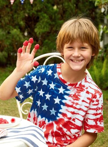 BesserBay Boys and Girls 4th of July American Flag Patriotic Short Sleeve Shirt 4-14 Years in Saudi Arabia
