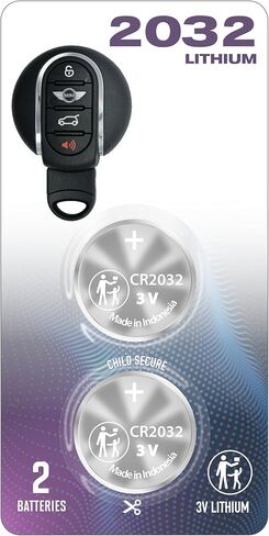 (2 حزمة) بطارية مفتاح التحكم عن بعد OEM (حزمة W. أداة) CR2032 2032 تناسب غطاء الغطاء الخفيف LED يناسب ملحقات Mini Cooper S Paceman Countryman Clubman (يناسب: الجيل 1 أو 2 Remote Fobs) in Kuwait