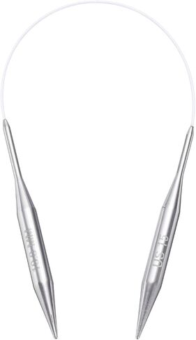 uxcell Size US 3 (3.25mm) Knitting Needles Circular Needle 16 Inch(40cm) Round Metal Stainless Steel Needle for Handmade Projects DIY Knitting in Saudi Arabia