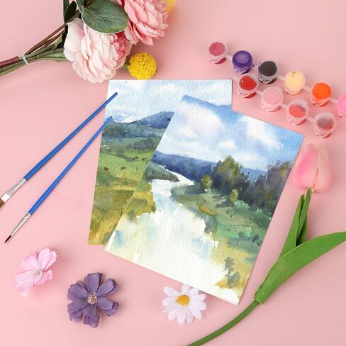 50 Sheets Watercolor Paper, Paper for Painting Water Color Paper Drawing Paper Watercolor Paper Watercolor Art Paper Paint Paper for Watercolor Drawing for Student Artist in Saudi Arabia